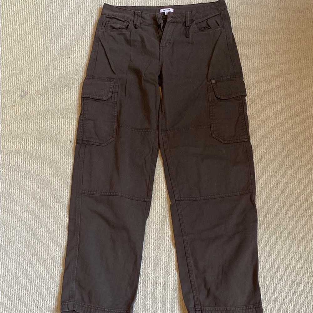 Garage Brown Cargo Pants Relaxed Fit